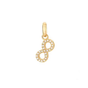 آویز گردنبند طلا 18 عیار زنانه قیراط طرح بی نهایت کد GH2285