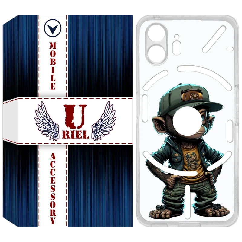 کاور یوریل مدل Clear کد 37 طرح Monkey مناسب برای گوشی موبایل ناتینگ فون 2