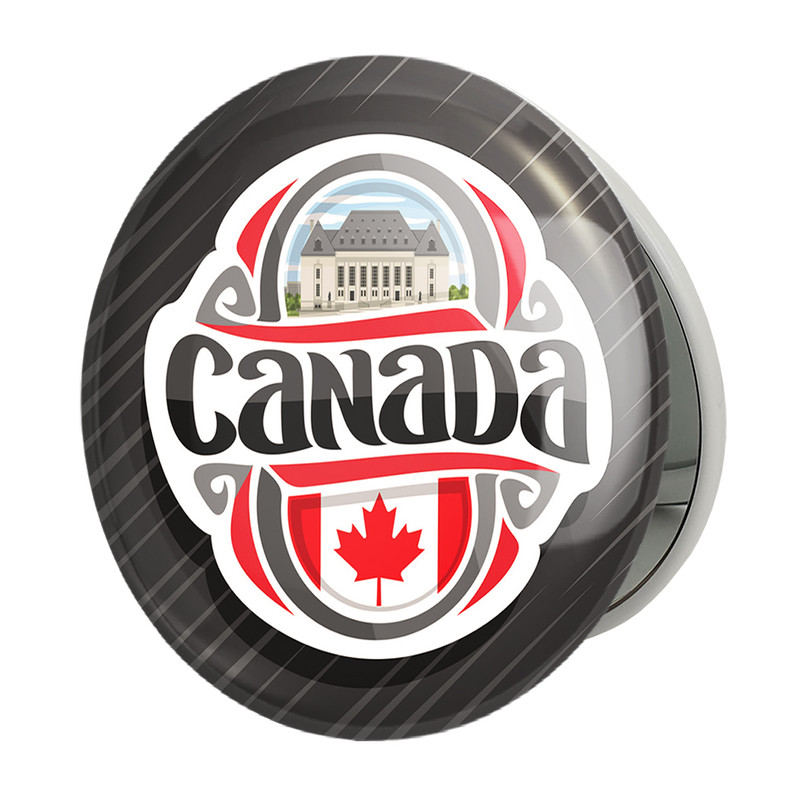 آینه جیبی خندالو طرح پرچم کانادا مدل تاشو کد 20597 