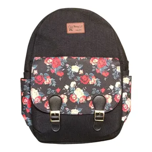 کوله پشتی مدرسه وندی گیفت مدل مدرسه ای دامون طرح گل رز