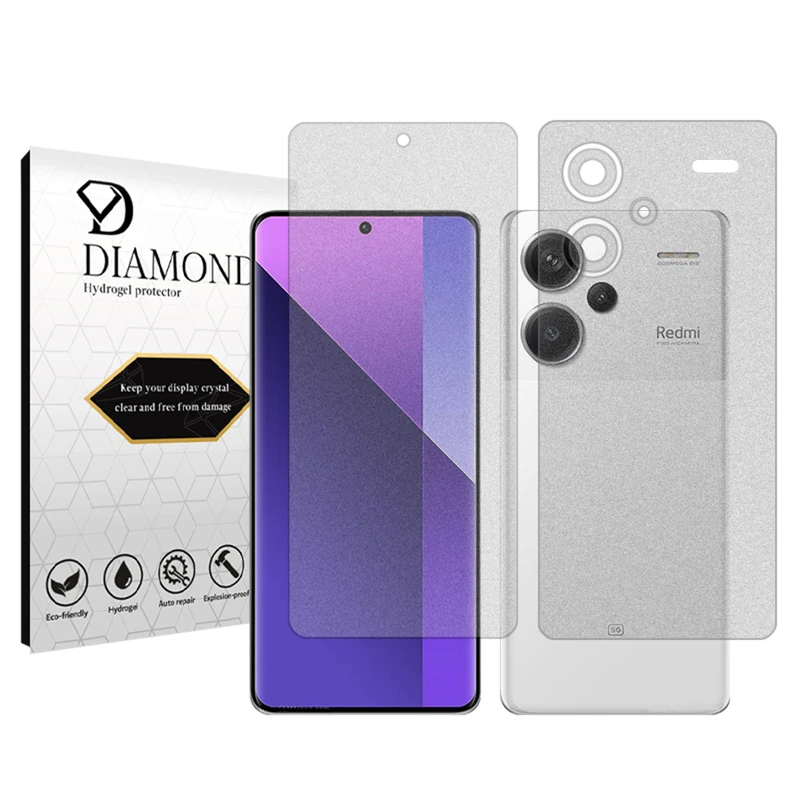 محافظ صفحه نمایش مات دیاموند مدل Tough مناسب برای گوشی موبایل شیائومی Redmi Note 13 Pro Plus به همراه محافظ پشت گوشی