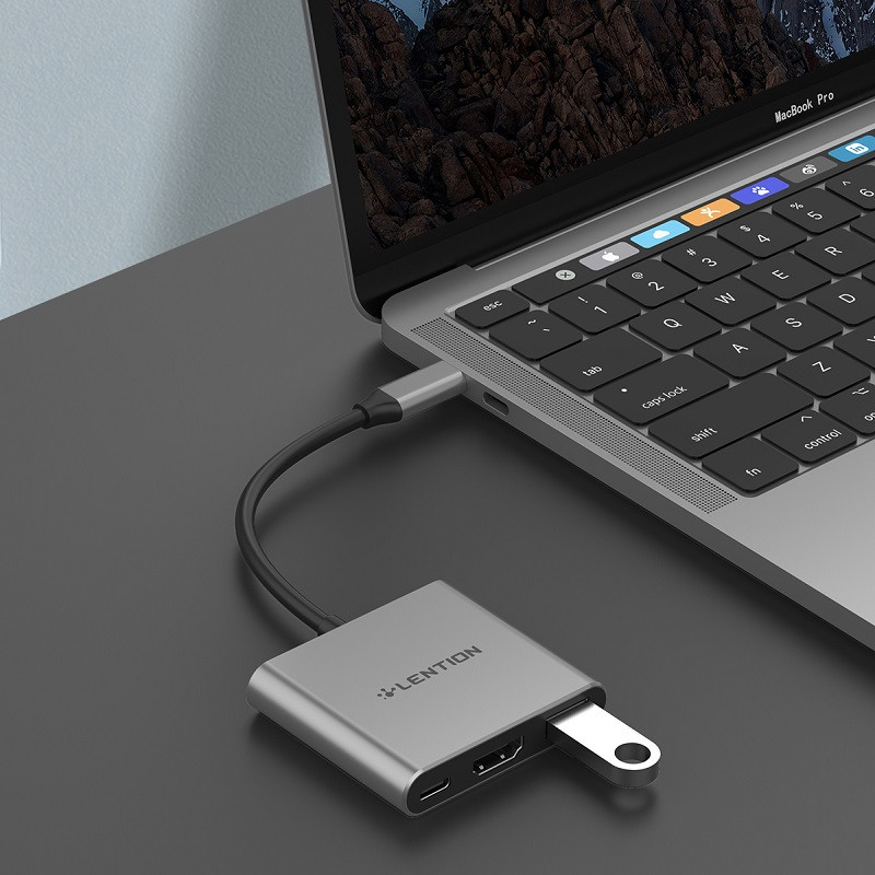هاب 3 پورت USB-C لنشن مدل C14 3