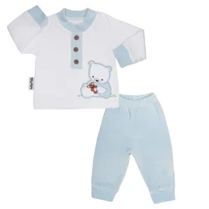 ست بلوز و شلوار نوزادی آدمک مدل خرس کد 110032