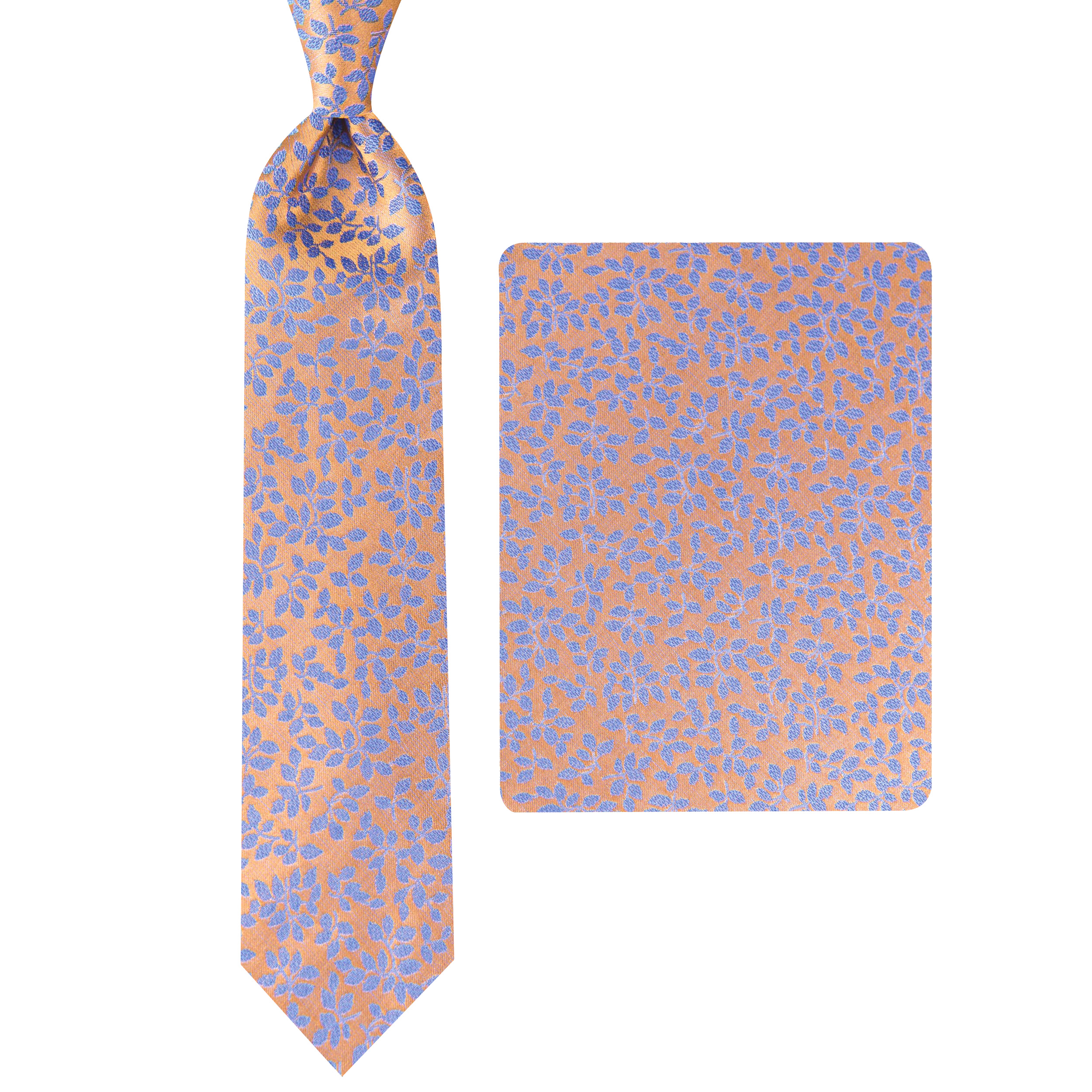 ست کراوات و دستمال جیب مردانه مدل GF-F1291-OR