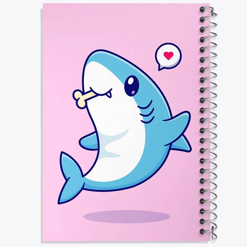 دفتر مشق 100 برگ خندالو طرح حیوانات بامزه کوسه کد 29685