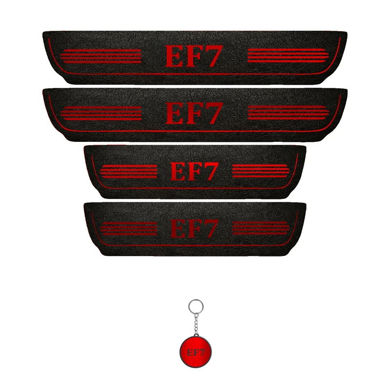 برچسب پارکابی خودرو لندمون کد LM249 MR طرح EF7 مجموعه 4 عددی به همراه جا کلیدی