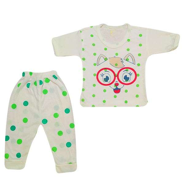 ست تی شرت و شلوار نوزادی مدل glasses