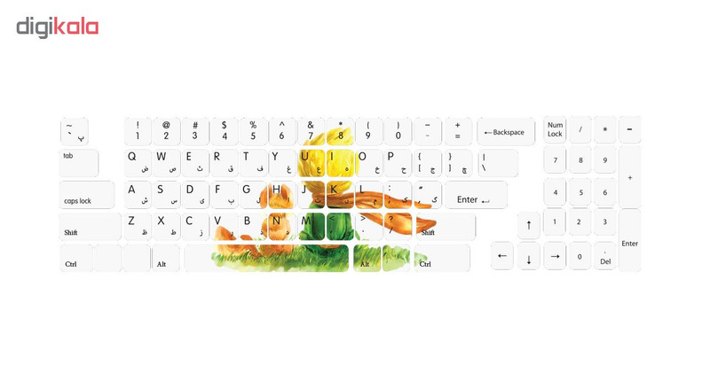 برچسب حروف فارسی کیبورد گراسیپا طرح شازده کوچولو کد 101