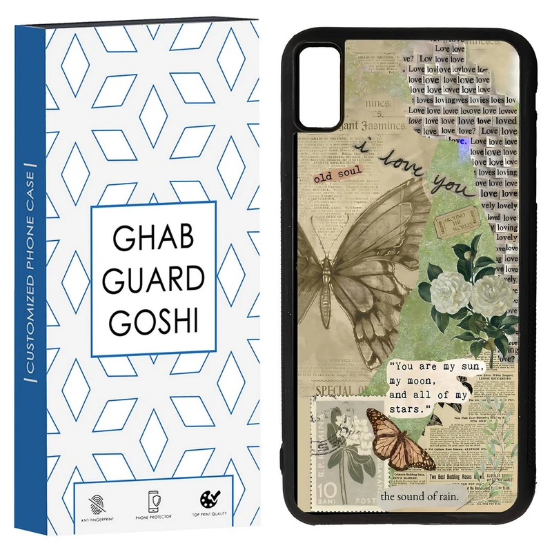 کاور قاب گارد گوشی طرح پروانه کد TPU-162 مناسب برای گوشی موبایل اپل Iphone XS MAX/ Iphone X MAX