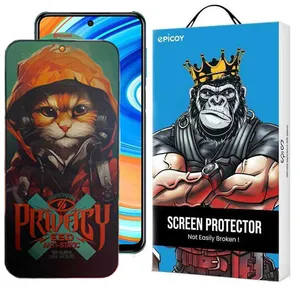 Epicoy Privacy Hoodie Cat Glass Screen Protector For Xiaomi Redmi Note 9 Pro Max / Note 9 Pro 5G /Note 9 Pro 4G (India)/ Note 9 Pro 4G (Global) /Note 9S