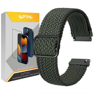 Sprig Braided Loop Strap suitable for Samsung Galaxy Watch Active 1 / Active 2 40mm / Active 2 44mm / Watch 3 size 41mm / Galaxy Watch 4 40mm / watch 4 42mm / watch 4 44mm / watch 4 46mm