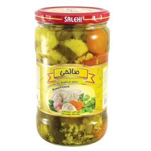 ترشی مخلوط پاستوریزه درشت سالادی ممتاز صالحی - 650 گرم مجموعه 4 عددی