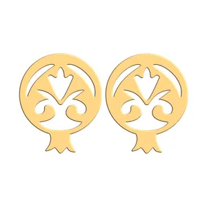گوشواره طلا 18 عیار زنانه فرشته مدل انار WEL-000115