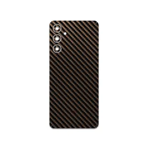 MAHOOT Glossy-Brown-Fiber Cover Sticker for Samsung Galaxy F54