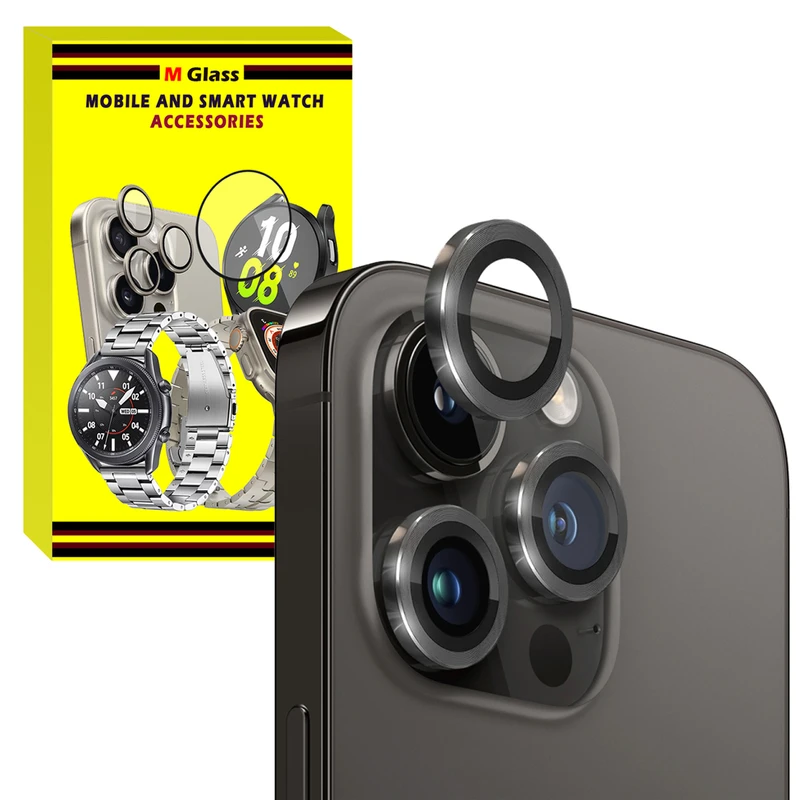 محافظ لنز دوربین ام‌گلس مدل Ring Metal MG مناسب برای گوشی موبایل اپل iPhone 16 Pro / 16 Pro Max