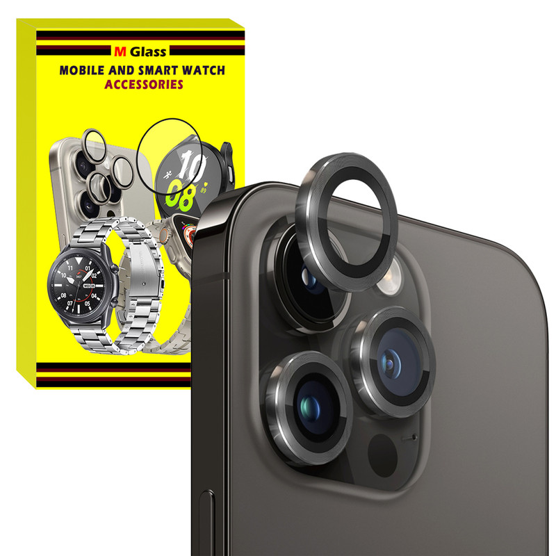 محافظ لنز دوربین ام‌گلس مدل Ring Metal MG مناسب برای گوشی موبایل اپل iPhone 16 Pro / 16 Pro Max