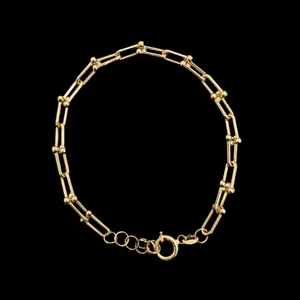 دستبند طلا کم اجرت 18 عیار زنانه گالری طلا و شمش برلیان مدل تیفانی کد 88