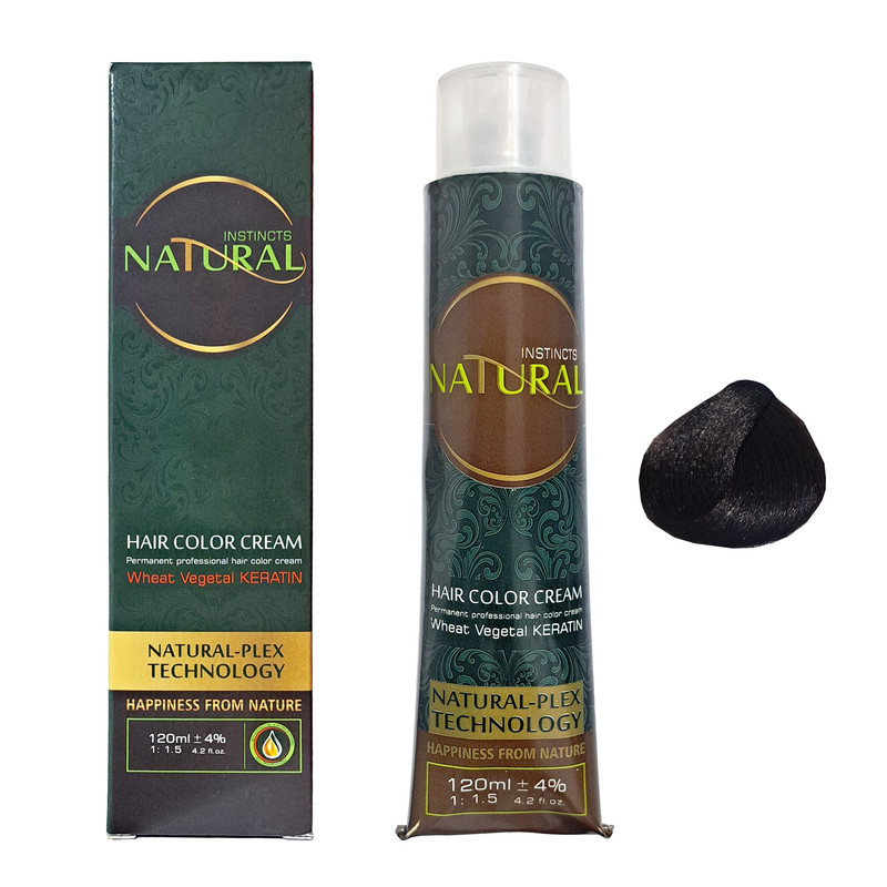 رنگ مو نچرال اینیستینکس شماره 3.0 حجم 120 میلی لیتر رنگ قهوه ای تیره