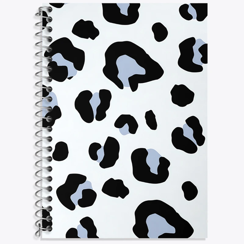 دفتر زبان 50 برگ خندالو مدل سه خط طرح پترن پلنگی کد N2624