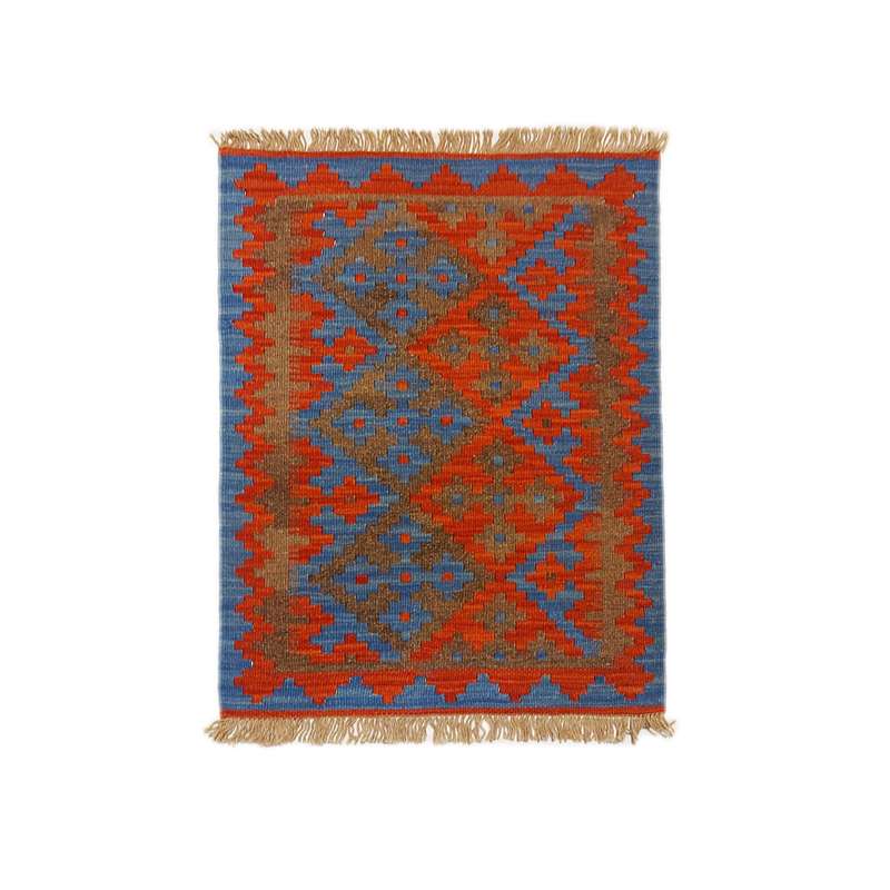 گلیم دستبافت نیم متری طرح مدرن کد 90609