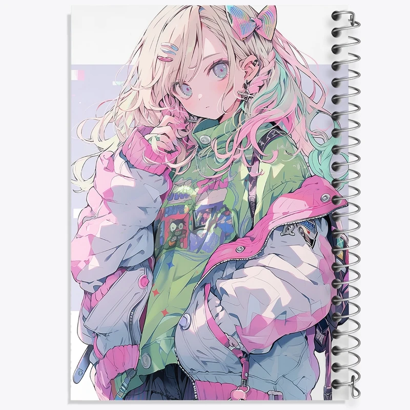 دفتر ژورنال نویسی 50 برگ خندالو مدل نقطه ای طرح دخترانه کد F637