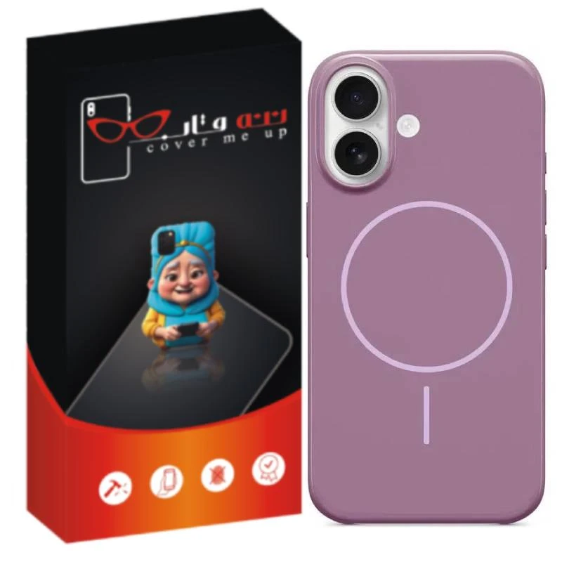 کاور ننه قاب مدل سیلیکونی پاک کنی مگ سیف دار مناسب برای گوشی موبایل اپل iPhone 16