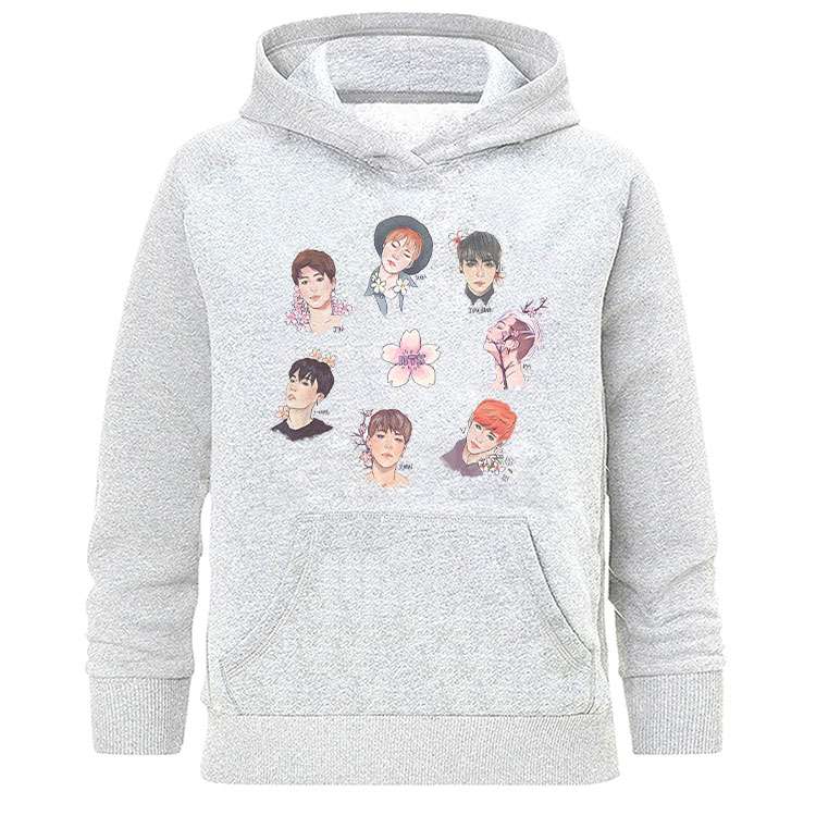 هودی زنانه طرح بی تی اس مدل Z745