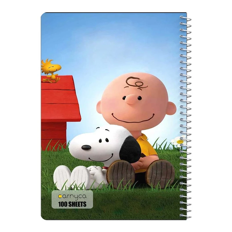 دفتر مشق 100 برگ سیمی کارنیکا طرح فیلم بادام زمینی ها The Peanuts کد 14360