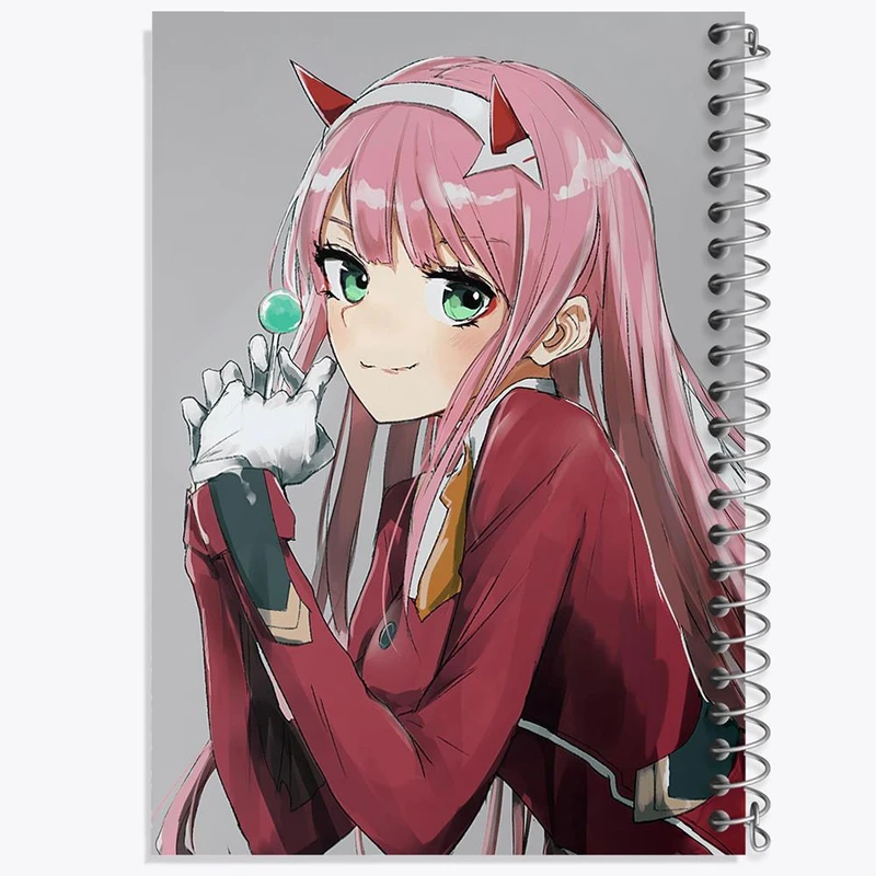 دفتر نقاشی 50 برگ خندالو مدل زیروتو انیمه دارلینگ Darling کد 10505