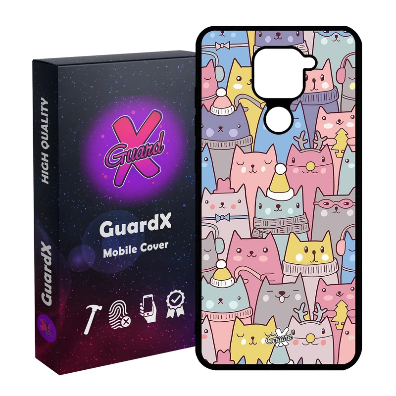 کاور گارد ایکس طرح Cat مدل Glass10074 مناسب برای گوشی موبایل شیائومی Redmi Note 9