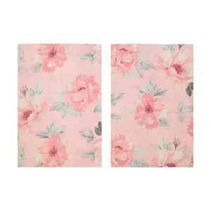 رو بالشی مدل گل های صورتی بسته 2 عددی