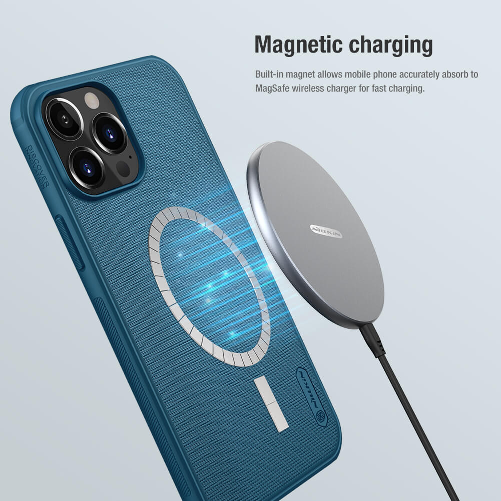 کاور نیلکین مدل Frosted Shield Pro Magnetic مناسب برای گوشی موبایل اپل iPhone 13 Pro