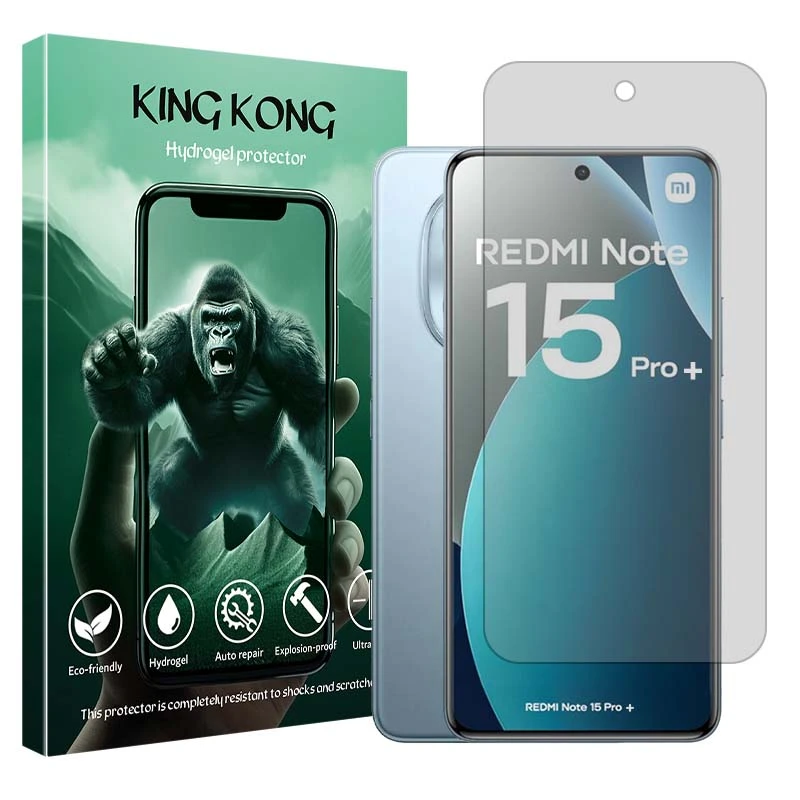 محافظ صفحه نمایش مات کینگ کونگ مدل هیدروژلی مناسب برای گوشی موبایل شیائومی Redmi Note 15 Pro Plus