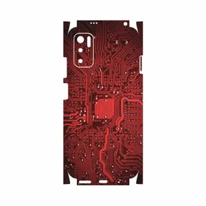 MAHOOT Red-Printed-Circuit-Board-FullSkin Cover Sticker for Nokia G10