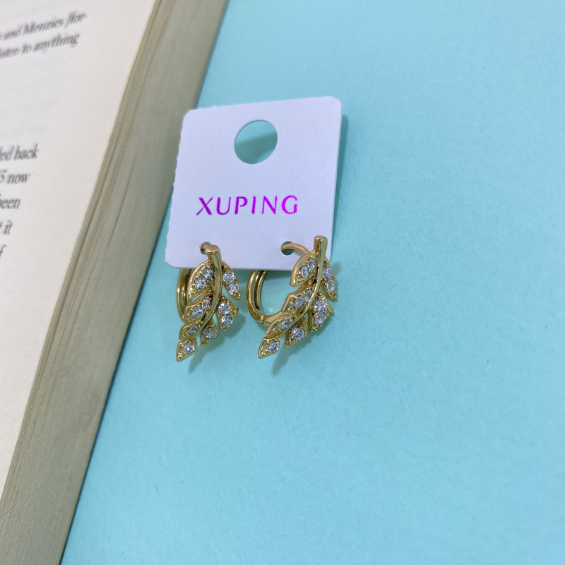 گوشواره زنانه ژوپینگ مدل برگ کد E3829 گوشواره زنانه ژوپینگ مدل برگ کد E3829