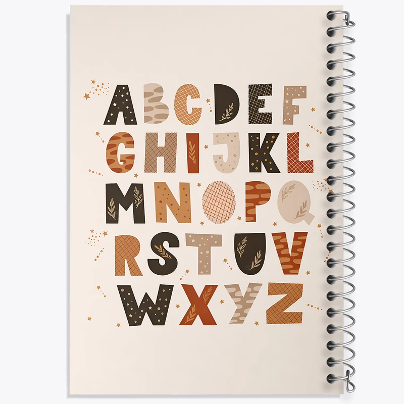 دفتر مشق 100 برگ خندالو طرح حروف انگلیسی کد F6143