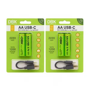باتری قلمی قابل شارژ دی بی کی مدل USB-C LI-ION بسته 4 عددی