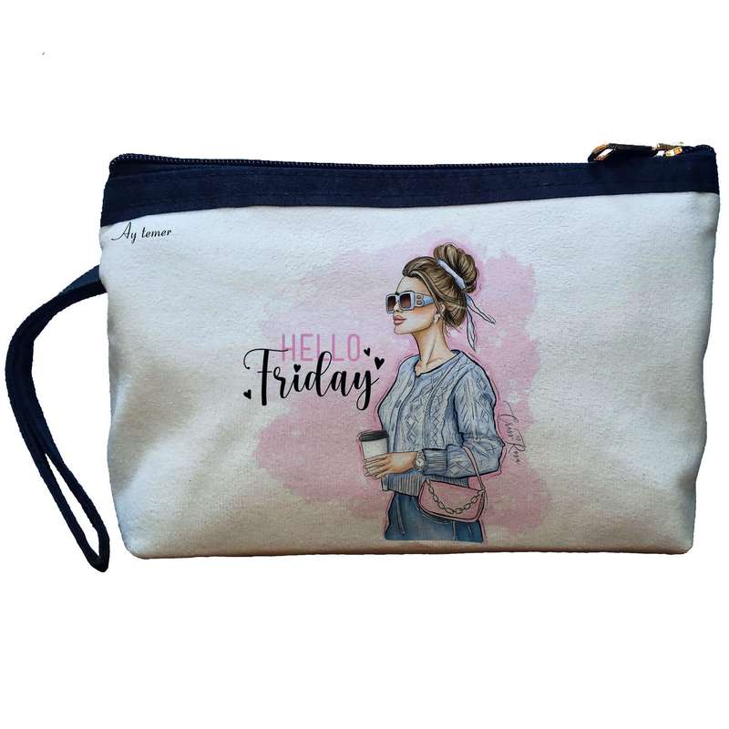 کیف لوازم آرایش زنانه آی تمر مدل Hello Friday کد 257