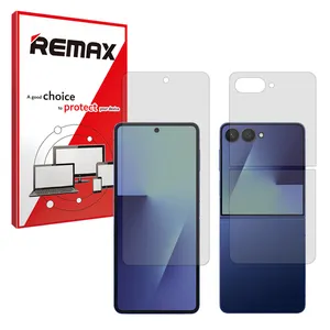 Remax Resistant model transparent screen protector suitable for Samsung Galaxy Z Flip7 mobile phone Along with the phone back protector 