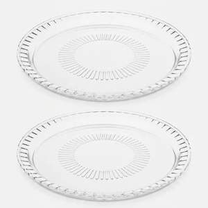 دیس کریستال دایره ای پذیرایی و میوه خوری مدل اپرا 1010 بسته 2 عددی، ساخت ایران، قابلیت شست وشو با دست و ماشین ظرفشویی
