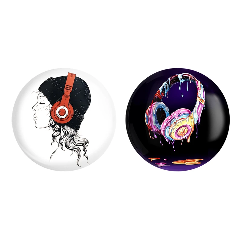 مگنت خندالو طرح هدفون کد 24152410 مجموعه 2 عددی