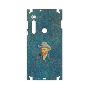 MAHOOT Self portrait with a gray felt hat-FullSkin Cover Sticker for Motorola One Macro
