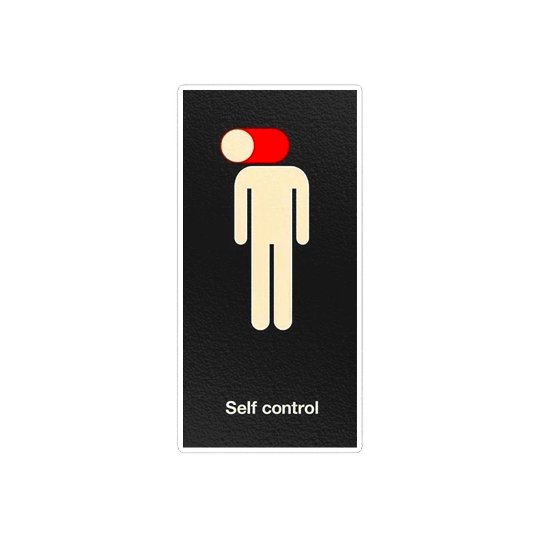 استیکر لپ تاپ ماسا دیزاین طرح self control مدل STK996