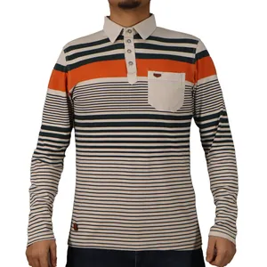 پولوشرت آستین بلند مردانه مدل سنگشور یقه دار کد 36808