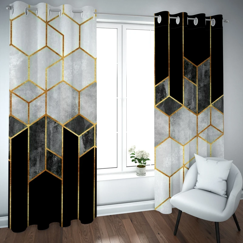 پرده مدل چاپی هازان سایز 300×150 سانتی متر 