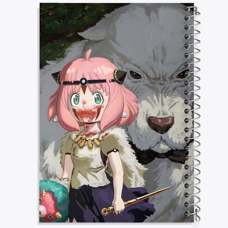 دفتر لیست خرید 50 برگ خندالو طرح سان و آنیا انیمه پرنسس مونونوکه کد 34079