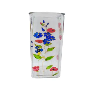 گلدان شیشه ای طرح گل کد 14
