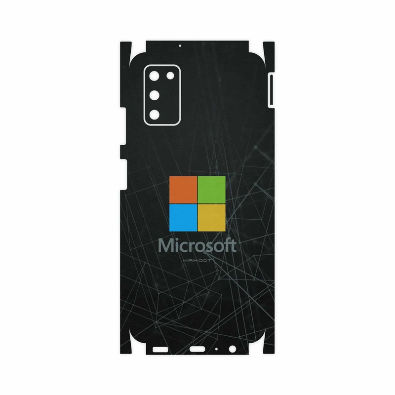 برچسب پوششی ماهوت مدل Microsoft-Logo-FullSkin مناسب برای گوشی موبایل سامسونگ Galaxy A03S