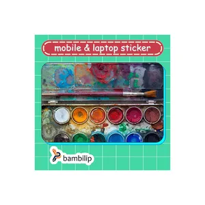 استیکر بامبیلیپ مدل کارت عابر طرح پالت آبرنگ و قلمو کد 3907913