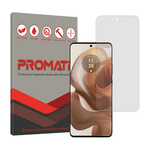 Promate Resistant model transparent screen protector suitable for Motorola Edge 50 Ultra mobile phone